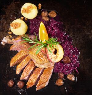 Gänsebraten mit Rotkohl