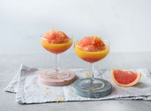 Campari Sorbet mit Grapefruit-Saft Campari-Grapefruit-Sorbet