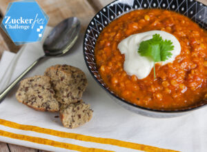 rote Linsen Dal mit Kokos