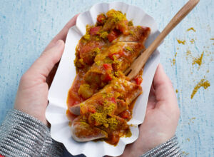 Schneller Currywurst-Teller