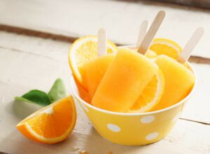 Orangen-Eis am Stiel capri-eis
