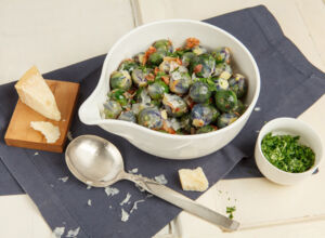 gebratener Rosenkohl im Schälchen