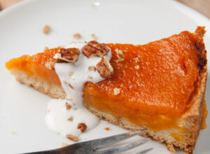 Süßkartoffelkuchen orange und vegan