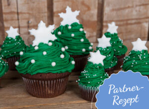 Laktosefreie Tannenbaumcupcakes zu Weihnachten