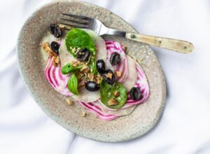 Ringelbete-Kohlrabi-Carpaccio
