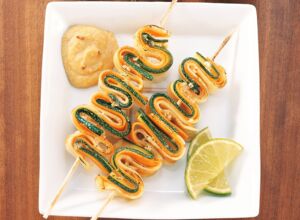 Crepe-Gemüse-Spieße