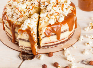 popcorn kuchen karamell popcorn Kuchen mit Karamell