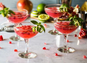Granatapfel Mocktail mit Basilikum  Granatapfel Mocktail