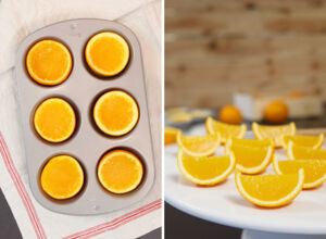 Geleerorangen aufgeschnitten 