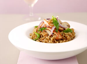 Risotto mit Spinat grünkern-risotto