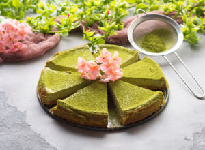 Matcha-Cheesecake mit Limette Matcha-Cheesecake