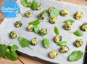 Rezept für zuckerfreie Spinat-Käse-Happen