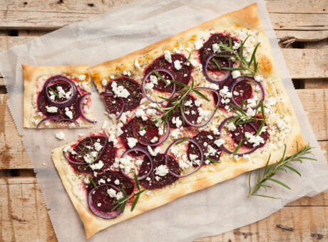 Vegetarischer Flammkuchen