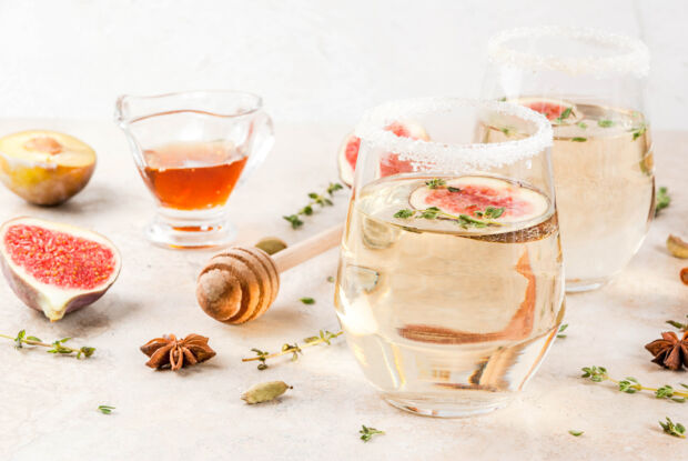 Drink mit Feigenscheibe