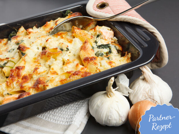 Nudelauflauf Nudelauflauf in einer Form