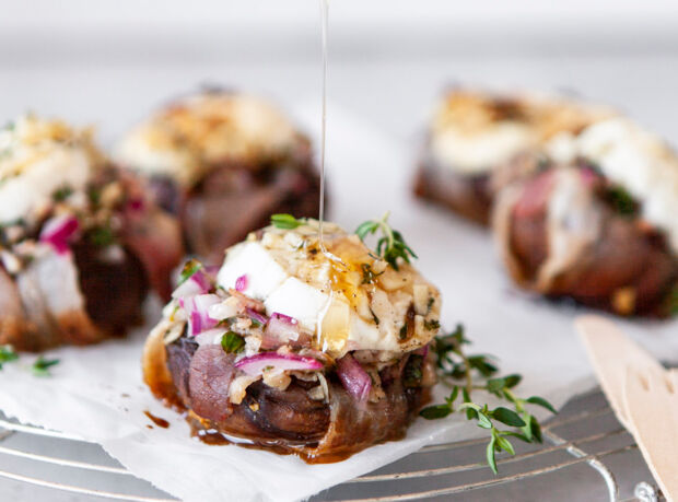 Gefüllte Champignons