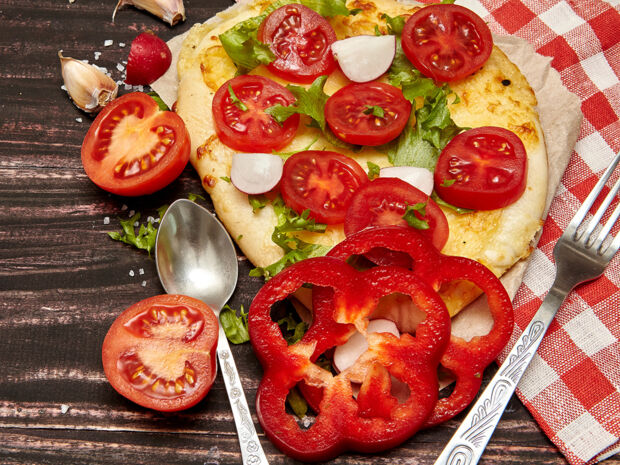 Hummus-Pizza Vegane Hummus-Pizza