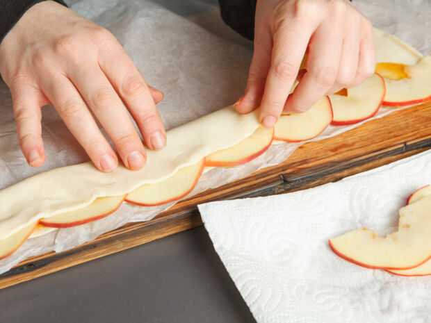 Blätterteig einklappen