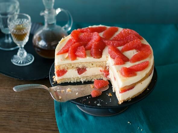 Rezept für Käsesahnetorte mit Grapefruit | Kitchengirls