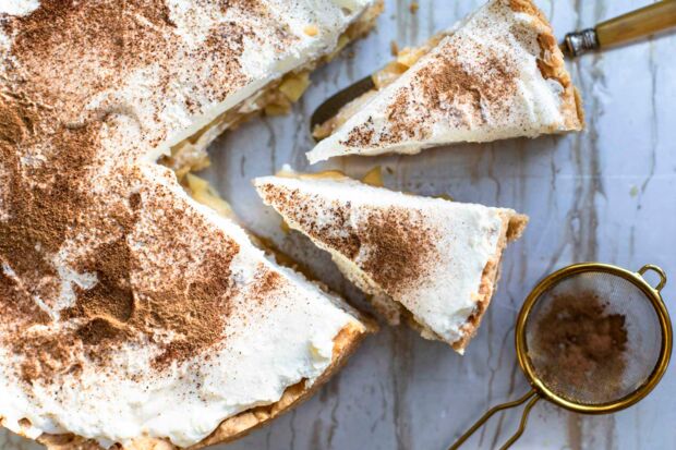 Rezept Fur Apfel Pudding Kuchen Mit Sahnehaube Kitchengirls