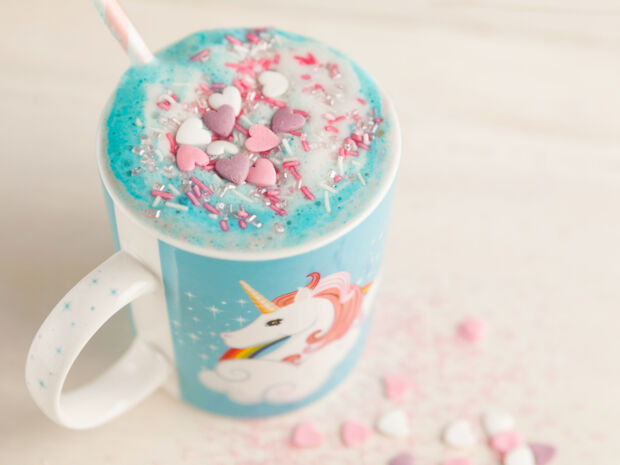 Rezept für Unicorn Latte Einhorn Getränk
