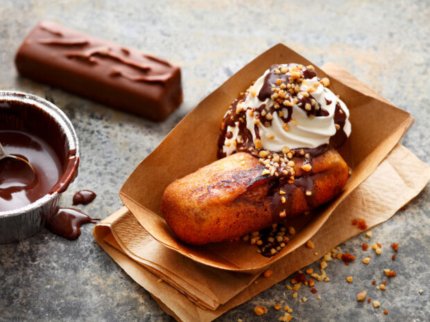 Schokoriegel frittieren Schokoriegel frittieren