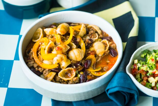 One Pot Pasta mit Kidneybohnen und Hackfleisch One Pot Pasta Tex Mex