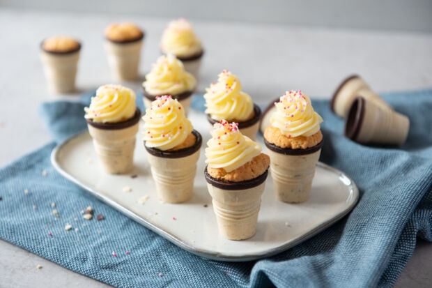 Kuchen im Waffelbecher kuchen-im-waffelbecher