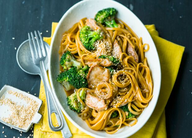 One Pot Pasta mit Brokkoli und Schweinefilet One Pot Pasta Brokkoli