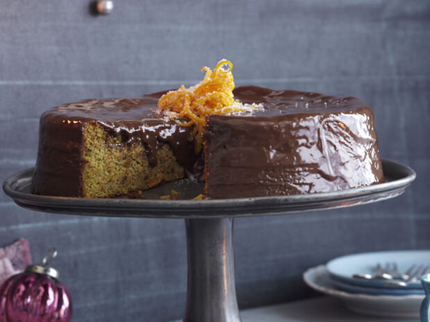 Möhrenkuchen Möhrenkuchen mit Schokoguss