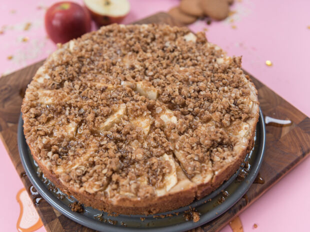 Apfel Käsekuchen - Apple Crumble Cheesecake Käsekuchen mit Apfel und Streuseln
