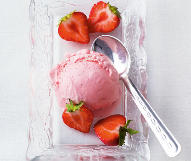 Erdbeereis mit Mascarpone erdbeereis