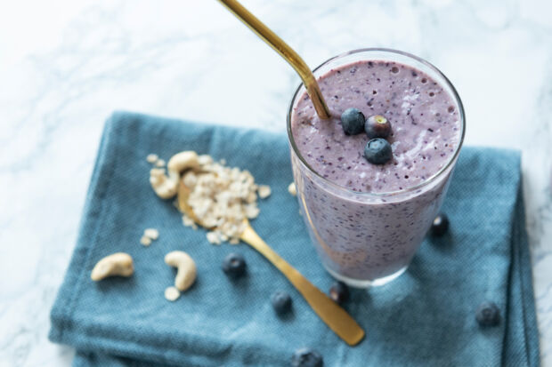 Blaubeer-Proteinshake blaubeer-shake