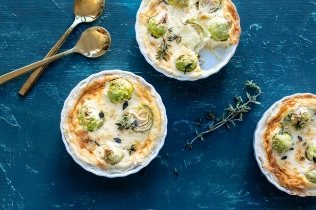 Rezept für Mini-Rosenkohl-Quiche Mini Rosenkohlquiche