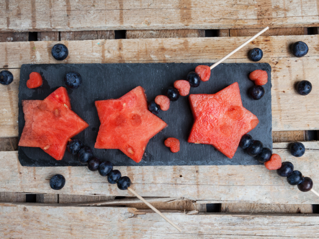Sterne aus Wassermelone wassermelonen-sterne