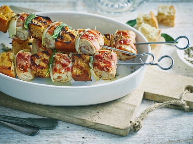 Putenspieße vom Grill Grillspieße