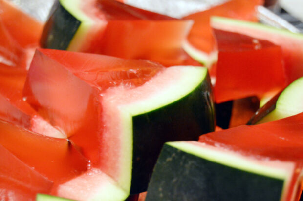 Wassermelonen-Wackelpudding Wassermelonen-Wackelpudding