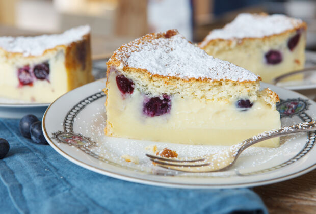 Magic Cake mit Blaubeeren