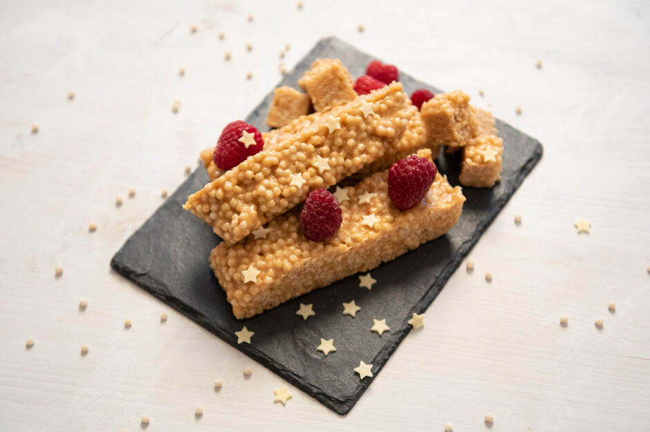 Protein Riegel Crispy Raspberry Protein-Crispie-Riegel | Kitchengirls