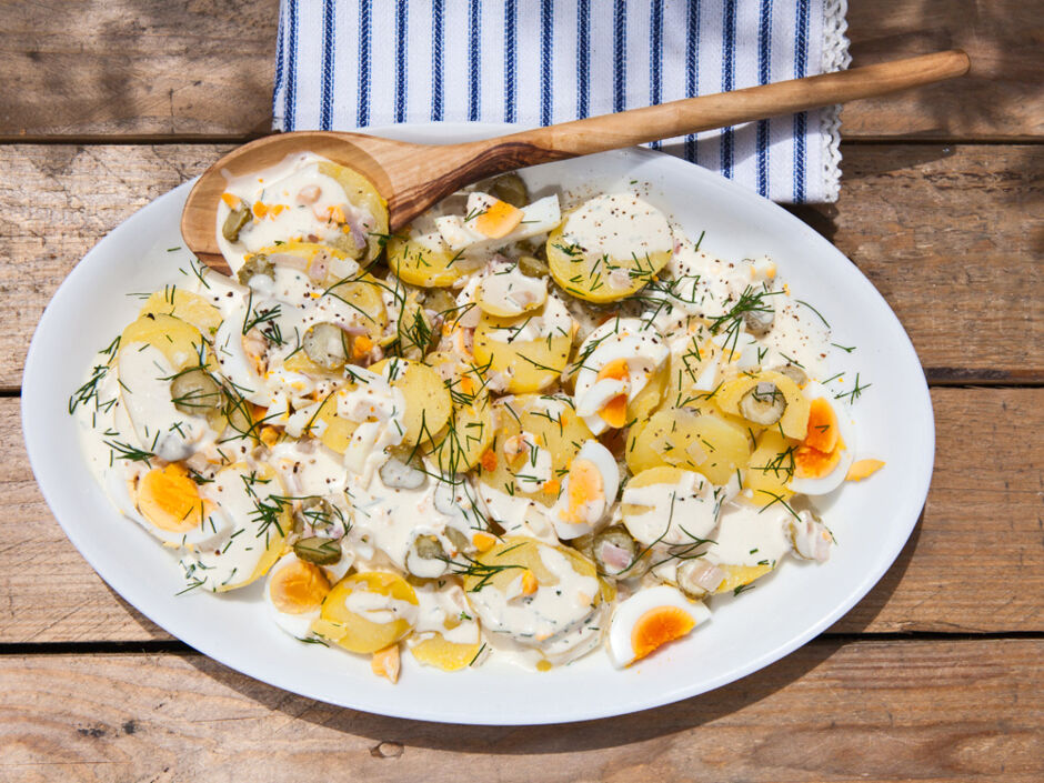 Rezept für Kartoffelsalat mit Mayonnaise | Kitchengirls Rezept für Kartoffelsalat mit Mayonnaise | Kitchengirls