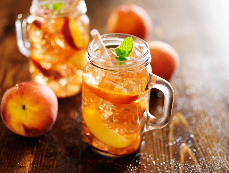 Rezept für Pfirsich-Eistee mit Apfel und Minze | Kitchengirls