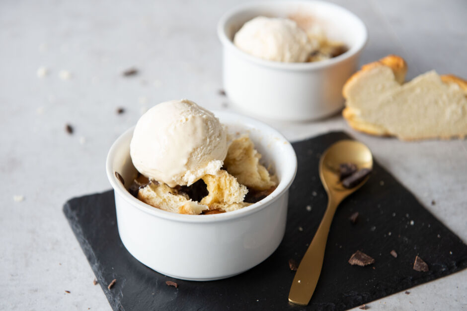 Rezept für Bread-and-Butter-Pudding in der Mikrowelle | Kitchengirls Rezept für Bread-and-Butter-Pudding in der Mikrowelle | Kitchengirls