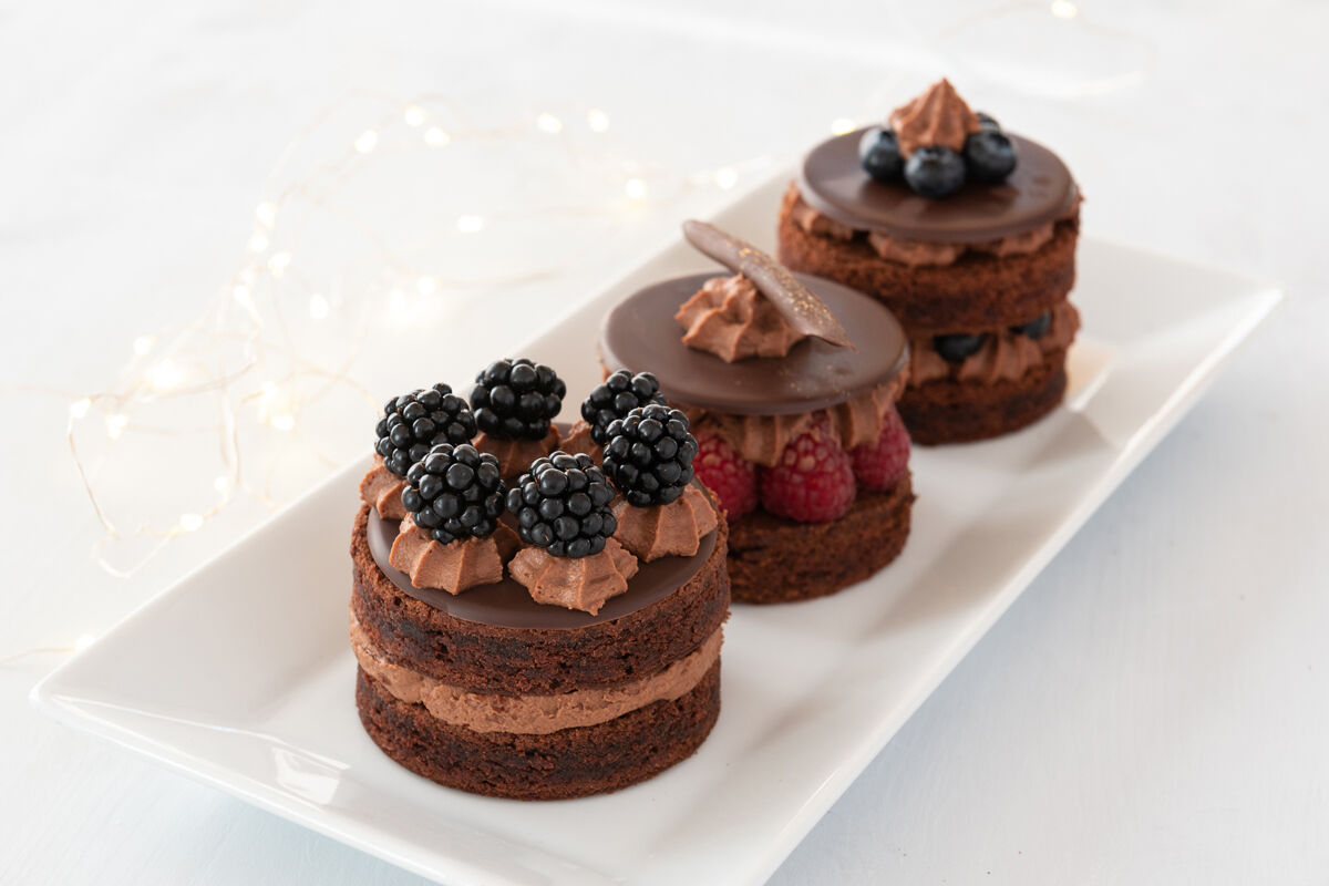 Schokoladentörtchen mit Beeren -image